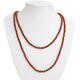 Vintage/antique 18ct Gold & Hand Cut Red Coral Bead Double Strand Necklace