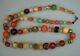 Vintage Antique Bead Necklace-coral, Chinese Cinnabar, Carved, Jade, Carnelian