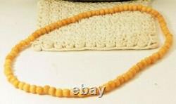 Vintage Antique Natural Italian Pink Salmon CORAL Beaded Necklace 26 83 grams