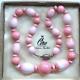 Vintage Art Deco Louis Rousselet Coral Pink Poured Glass Necklace French Signed