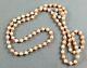 Vintage Beaded Angel Skin Coral Necklace W' Gold Spacers, 28