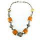 Vintage Berber Necklace Coral Beads Moroccan African Tribal Jewelry Handcrafted