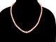 Vintage C1950 Natural Salmon Coral Bead Necklace W 14k Gold & Coral Bead Closure