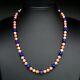 Vintage Coral & Lapis Lazuli Necklace 9ct Yellow Gold Clasp 20 Inch Long Ref839