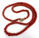 Vintage Coral Necklace Carved Graduated Beads