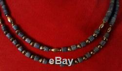 Vintage Coral Necklace Sterling Silver Bench Beads Heishi Long Strands