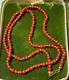 Vintage Dainty Natural Red Coral 18k Yellow Gold 3mm Beads 16 Necklace 11b 4.7