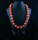 Vintage Faceted Japanese Momo Coral Bead Necklace 106 Grams