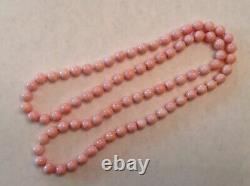 Vintage Genuine Pink Coral Bead Necklace 30 Sale Priced