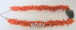 Vintage Genuine Red Coral Branches Necklace 73 gram