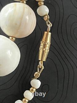 Vintage Graduated Angel Skin Coral Bead Necklace