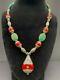 Vintage India Nepal Tibetan Silver Coral And Turquoise Necklace