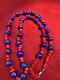 Vintage Lapiz Lazuli And Coral Beaded Necklace, 32, 172 Grams