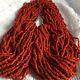 Vintage Long Coral Multi-strand Seed Bead Necklace Heavy Statement Necklace 260g