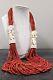 Vintage Multi Strand Red Necklace Ethnic With Coral Seed Glass Beads &elephants
