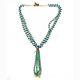 Vintage Native American Turquoise 3 Strand Heishi Bead Mop Coral Jacla Necklace