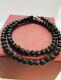 Vintage Natural Black Coral Beaded Choker Necklace Mourning Jewellery