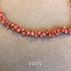Vintage Natural Coral Necklace Salmon Beads