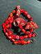 Vintage Natural Large Beautiful Red Coral Chunky Necklace Heavy 70 Grams. E