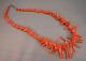 Vintage Natural Mediterrean Red Branch Coral Necklace 19.5 Long