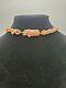 Vintage Natural Pink Coral Beads Multi Strand Necklace Withfloral Carved Closure