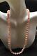 Vintage Pink Angel Skin Coral Bead Necklace 28.3 G 6mm Beads 17long(open)