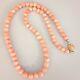 Vintage Pink Coral Bead Necklace 8mm21 Inch
