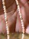 Vintage/preowned 14k Angel-skin Coral Bead Necklace 17.5 Inches Lovely