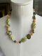 Vintage Shell Jade Pearl Coral Necklace 42cm