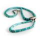 Vintage Turquoise Heishi Graduated Bead Necklace, With Silver Beads