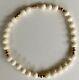 Vintage White / Blush Coral Bead Necklace With 14k Accents, 16