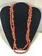 Vintage Natural Form Red Sea Coral Bead Necklace