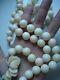 Vtg Antique Gift Chunky 238g Deco Angel-skin Coral 14mm Bead 36 Long Necklace