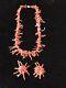Vtg Natural Mediterranean Salmon Red Coral Branch Necklace Withearrings Italy 18