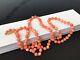 Vtg Natural Salmon Angel Skin Coral Bead Necklace 29 36.8 G 14k Gold Clasp