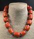 Xl Large Heavy Chunky Red Coral Silver 24 Mm Bead 19 Inch Necklace